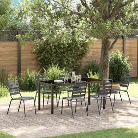 Conjunto de Comedor de Jardín 7 pcs Antracita en Sillas de jardín | Comprar online en Foru.es