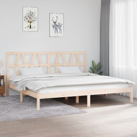 Estructura de cama de madera maciza de pino 200x200 cm de vidaXL, Camas y somieres - Ref: Foro24-3104018, Precio: 129,45 €, D...