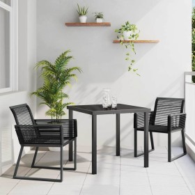 Conjunto de Comedor de Jardín 3 pcs Negro en Sillas de jardín | Comprar online en Foru.es