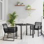 Conjunto de Comedor de Jardín 3 pcs Negro en Sillas de jardín | Comprar online en Foru.es