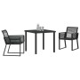 Conjunto de Comedor de Jardín 3 pcs Negro en Sillas de jardín | Comprar online en Foru.es