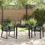 Conjunto de Comedor de Jardín 3 pcs Negro en Sillas de jardín | Comprar online en Foru.es