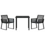 Conjunto de Comedor de Jardín 3 pcs Negro en Sillas de jardín | Comprar online en Foru.es