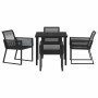 Conjunto de Comedor de Jardín 5 pcs Negro en Sillas de jardín | Comprar online en Foru.es