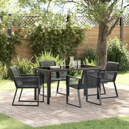 Conjunto de Comedor de Jardín 5 pcs Negro en Sillas de jardín | Comprar online en Foru.es