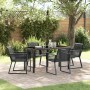 Conjunto de Comedor de Jardín 5 pcs Negro en Sillas de jardín | Comprar online en Foru.es
