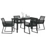 Conjunto de Comedor de Jardín 5 pcs Negro en Sillas de jardín | Comprar online en Foru.es