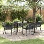Conjunto de Comedor de Jardín 5 pcs Negro en Sillas de jardín | Comprar online en Foru.es
