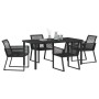 Conjunto de Comedor de Jardín 5 pcs Negro en Sillas de jardín | Comprar online en Foru.es