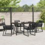 Conjunto de Comedor de Jardín 5 pcs Negro en Sillas de jardín | Comprar online en Foru.es