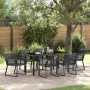 Conjunto de Comedor de Jardín 7 pcs Negro en Sillas de jardín | Comprar online en Foru.es