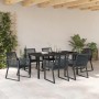 Conjunto de Comedor de Jardín 7 pcs Negro en Sillas de jardín | Comprar online en Foru.es