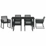 Conjunto de Comedor de Jardín 7 pcs Negro en Sillas de jardín | Comprar online en Foru.es