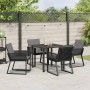 Conjunto de Comedor de Jardín 5 pcs Negro en Sillas de jardín | Comprar online en Foru.es