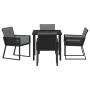 Conjunto de Comedor de Jardín 5 pcs Negro en Sillas de jardín | Comprar online en Foru.es