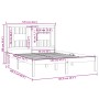 Estructura de cama madera maciza de pino blanco 120x200 cm de vidaXL, Camas y somieres - Ref: Foro24-3104059, Precio: 121,82 ...