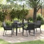 Conjunto de Comedor de Jardín 5 pcs Negro en Sillas de jardín | Comprar online en Foru.es