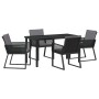 Conjunto de Comedor de Jardín 5 pcs Negro en Sillas de jardín | Comprar online en Foru.es