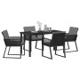 Conjunto de Comedor de Jardín 5 pcs Negro en Sillas de jardín | Comprar online en Foru.es
