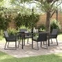 Conjunto de Comedor de Jardín 5 pcs Negro en Sillas de jardín | Comprar online en Foru.es