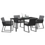 Conjunto de Comedor de Jardín 5 pcs Negro en Sillas de jardín | Comprar online en Foru.es
