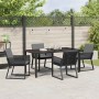 Conjunto de Comedor de Jardín 5 pcs Negro en Sillas de jardín | Comprar online en Foru.es