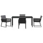 Conjunto de Comedor de Jardín 5 pcs Negro en Sillas de jardín | Comprar online en Foru.es