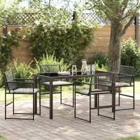 Conjunto de Comedor de Jardín 5 pcs Negro en Sillas de jardín | Comprar online en Foru.es