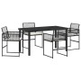 Conjunto de Comedor de Jardín 5 pcs Negro en Sillas de jardín | Comprar online en Foru.es