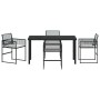Conjunto de Comedor de Jardín 5 pcs Negro en Sillas de jardín | Comprar online en Foru.es