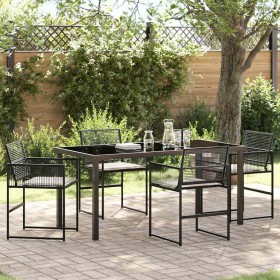 Conjunto de Comedor de Jardín 5 pcs Negro en Sillas de jardín | Comprar online en Foru.es
