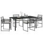 Conjunto de Comedor de Jardín 5 pcs Negro en Sillas de jardín | Comprar online en Foru.es