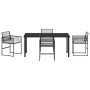 Conjunto de Comedor de Jardín 5 pcs Negro en Sillas de jardín | Comprar online en Foru.es