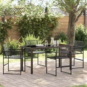 Conjunto de Comedor de Jardín 5 pcs Negro en Sillas de jardín | Comprar online en Foru.es