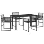 Conjunto de Comedor de Jardín 5 pcs Negro en Sillas de jardín | Comprar online en Foru.es