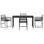 Conjunto de Comedor de Jardín 5 pcs Negro en Sillas de jardín | Comprar online en Foru.es