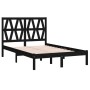 Estructura de cama de madera maciza de pino negra 140x190 cm de vidaXL, Camas y somieres - Ref: Foro24-3103982, Precio: 165,5...