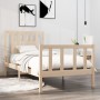 Estructura de cama madera maciza 90x190 cm de vidaXL, Camas y somieres - Ref: Foro24-3104093, Precio: 93,00 €, Descuento: %