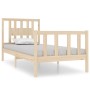 Estructura de cama madera maciza 90x190 cm de vidaXL, Camas y somieres - Ref: Foro24-3104093, Precio: 93,00 €, Descuento: %