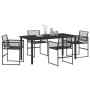 Conjunto de Comedor de Jardín 5 pcs Negro en Sillas de jardín | Comprar online en Foru.es
