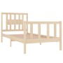 Estructura de cama madera maciza 90x190 cm de vidaXL, Camas y somieres - Ref: Foro24-3104093, Precio: 93,00 €, Descuento: %