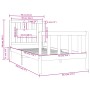 Estructura de cama madera maciza 90x190 cm de vidaXL, Camas y somieres - Ref: Foro24-3104093, Precio: 93,00 €, Descuento: %