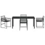 Conjunto de Comedor de Jardín 5 pcs Negro en Sillas de jardín | Comprar online en Foru.es
