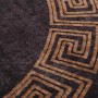 Alfombra lavable antideslizante negro y dorado φ120 cm en Alfombras | Comprar online en Foru.es