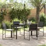 Conjunto de Comedor de Jardín 5 pcs Negro en Sillas de jardín | Comprar online en Foru.es