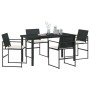 Conjunto de Comedor de Jardín 5 pcs Negro en Sillas de jardín | Comprar online en Foru.es