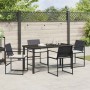 Conjunto de Comedor de Jardín 5 pcs Negro en Sillas de jardín | Comprar online en Foru.es