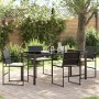 Conjunto de Comedor de Jardín 5 pcs Negro en Sillas de jardín | Comprar online en Foru.es
