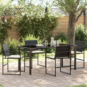 Conjunto de Comedor de Jardín 5 pcs Negro en Sillas de jardín | Comprar online en Foru.es