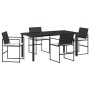Conjunto de Comedor de Jardín 5 pcs Negro en Sillas de jardín | Comprar online en Foru.es